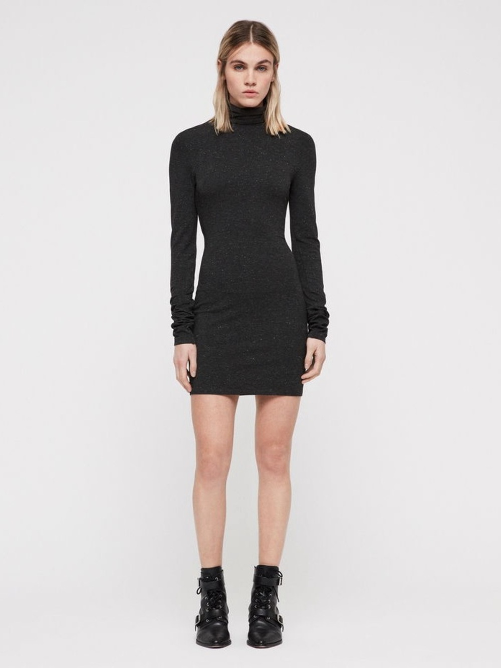 All Saints Black Sparkle “ESME” Bodycon Dress | size M - Picture 4 of 14